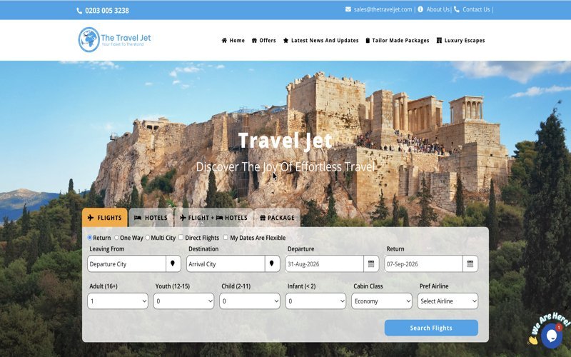 The Travel Jet website