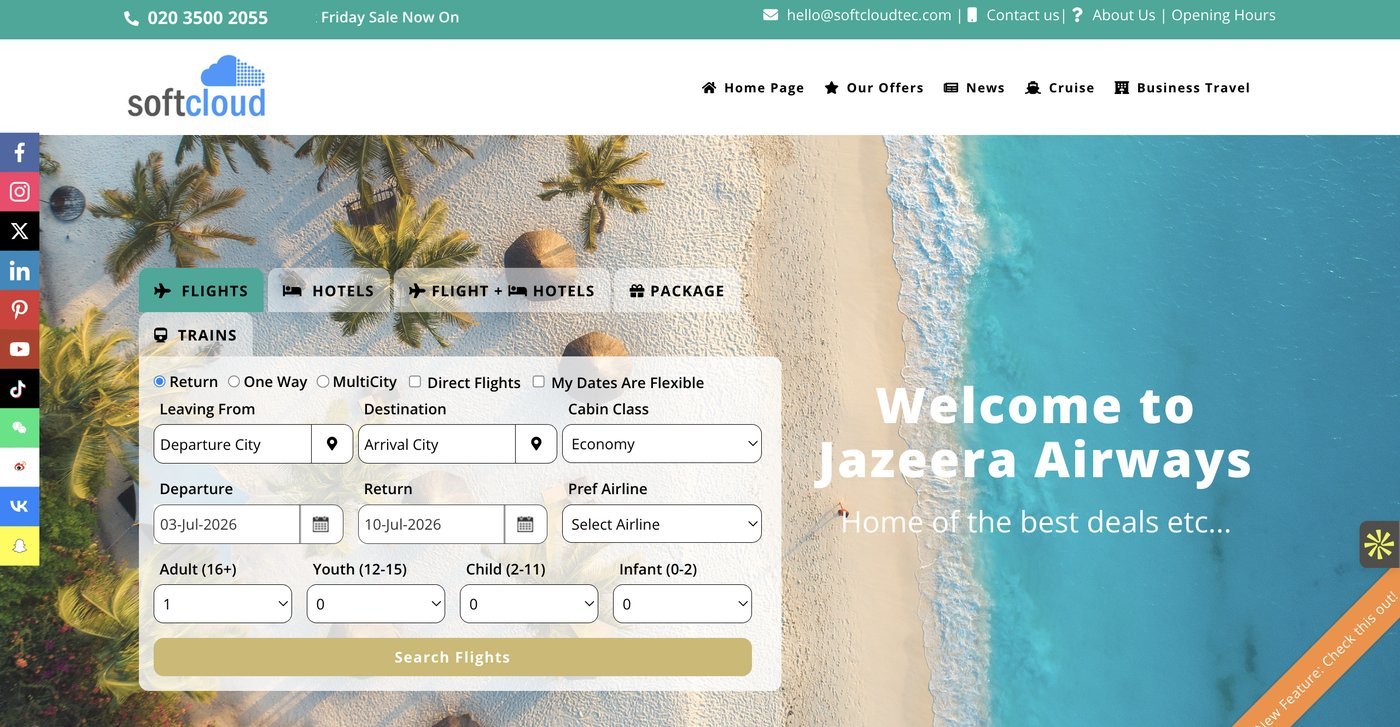 SoftCloud IBE — flights, hotels and packages