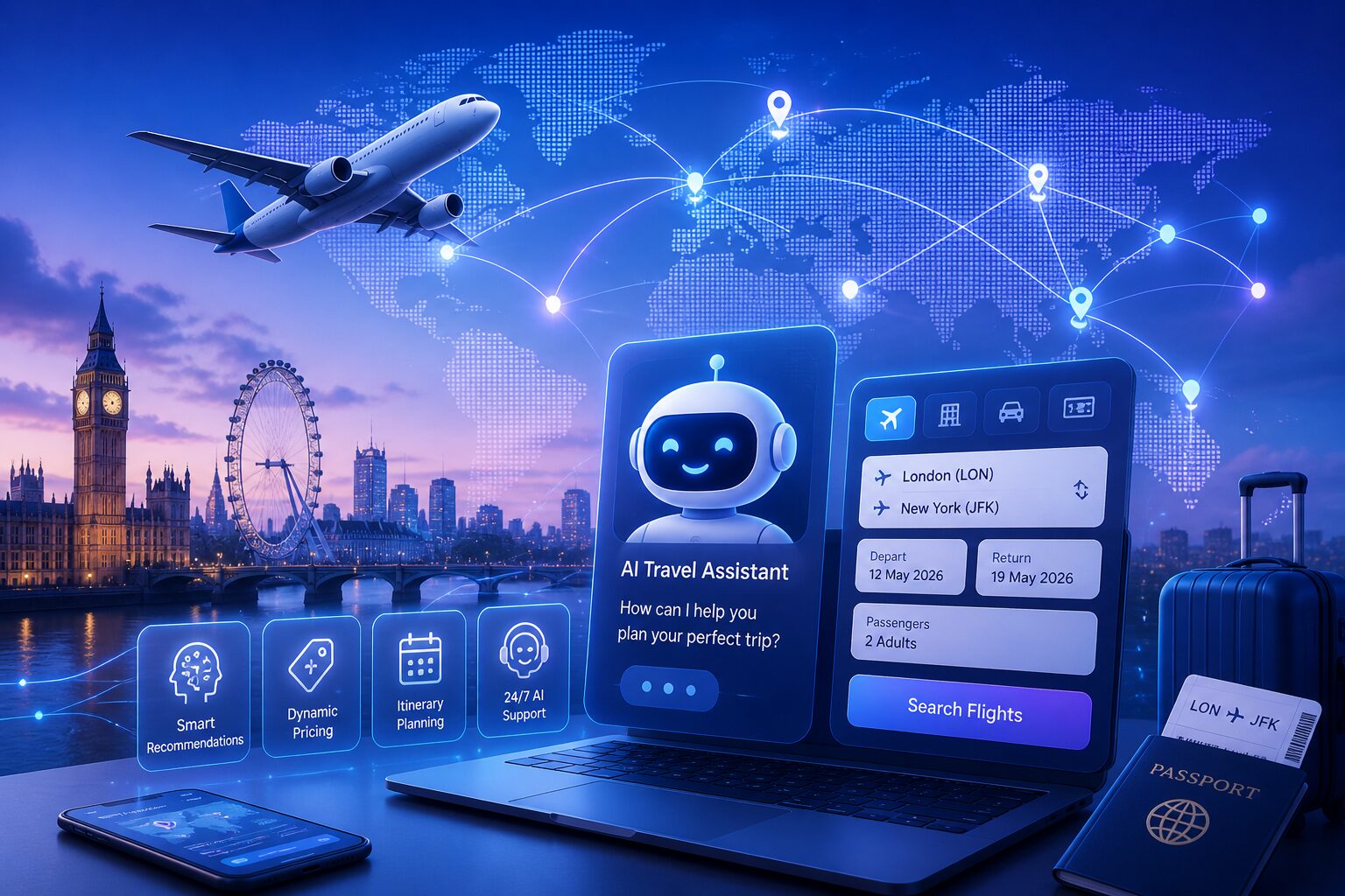 AI travel booking UK